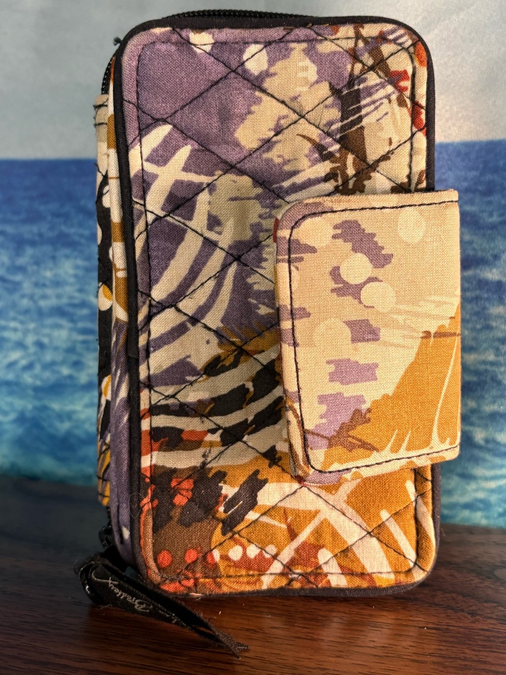Vera Bradley Quilted Multi-Color Printed Phone Wallet Case in “Painted Feathers”